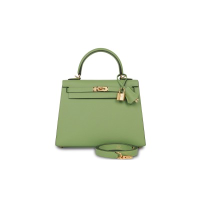 HERMES KELLY 25 EPSOM GOLD HARDWARE (25*17*7cm)